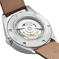 TAG Heuer Carrera Calibre 5 Automatic Mens Silver Leather Watch