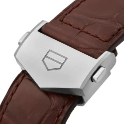 TAG Heuer Carrera Calibre 5 Automatic Mens Silver Leather Watch