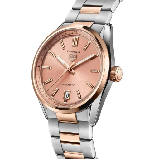 TAG Heuer Carrera Date 36mm Stainless Steel and 18K Rose Gold Automatic Ladies Watch