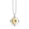 Thomas Sabo Gold Plated Moon and Star Necklace