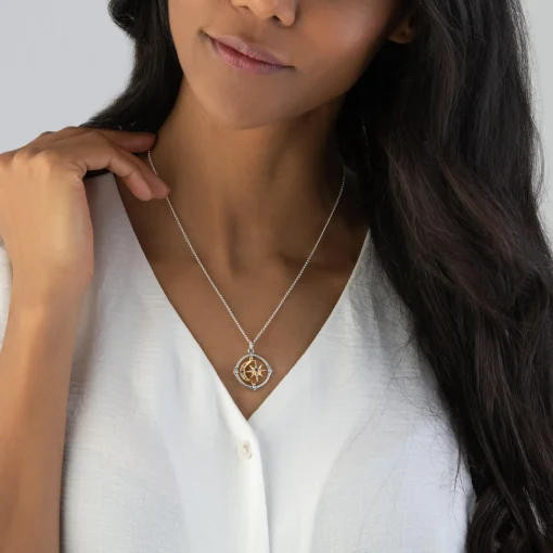Thomas Sabo Gold Plated Moon and Star Necklace