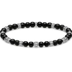 Thomas Sabo Obsidian Lucky Charm Bracelet