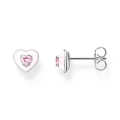 Thomas Sabo Pink Cubic Zirconia Heart Earrings