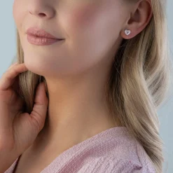 Thomas Sabo Pink Cubic Zirconia Heart Earrings