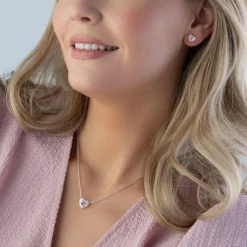 Thomas Sabo Pink Cubic Zirconia Heart Earrings