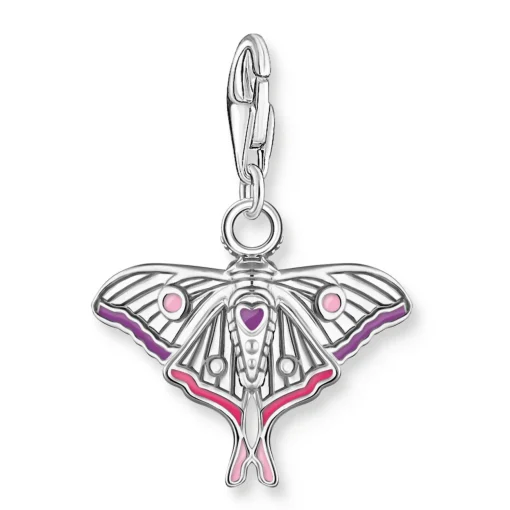 Thomas Sabo Silver Cubic Zirconia Moth Charm