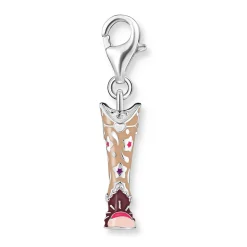 Thomas Sabo Silver Cubic Zirconia Cowboy Boot Charm
