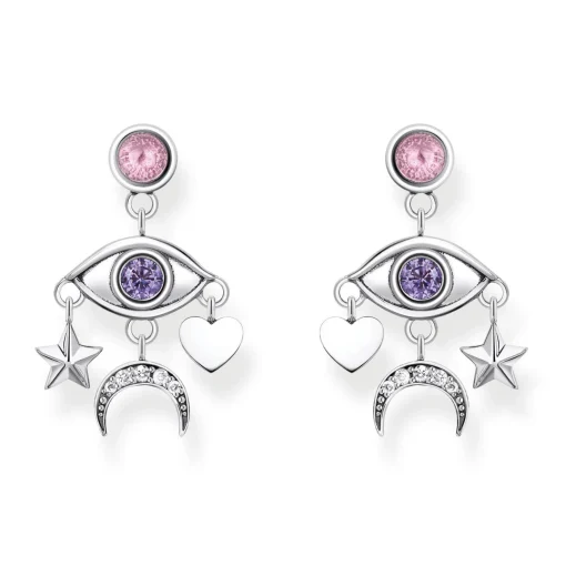 Thomas Sabo Silver Cubic Zirconia Eye Drop Earrings