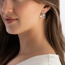 Thomas Sabo Silver Cubic Zirconia Eye Drop Earrings