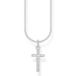 Thomas Sabo Silver Cubic Zirconia Cross Necklace