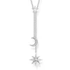 Thomas Sabo Silver Cubic Zirconia Star and Moon Necklace