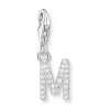 Thomas Sabo Silver Cubic Zirconia Initial M Charm