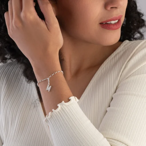 Thomas Sabo Silver Cubic Zirconia Initial M Charm