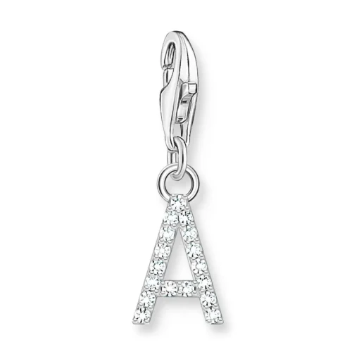 Thomas Sabo Silver Cubic Zirconia Initial A Charm