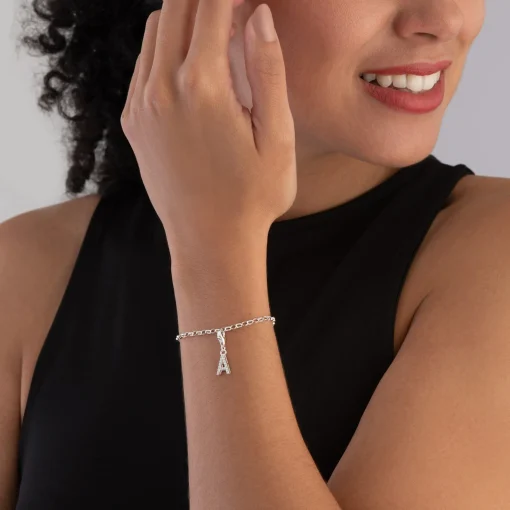 Thomas Sabo Silver Cubic Zirconia Initial A Charm