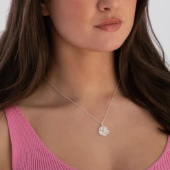 Thomas Sabo Silver Cubic Zirconia Flower Pendant