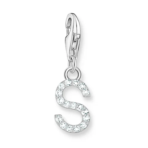 Thomas Sabo Silver Cubic Zirconia Initial S Charm