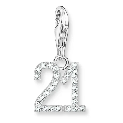 Thomas Sabo Silver Cubic Zirconia 21 Charm