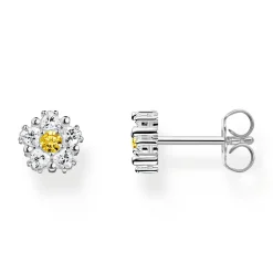 Thomas Sabo Silver Cubic Zirconia Flower Stud Earrings