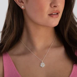 Thomas Sabo Silver Cubic Zirconia Flower Stud Earrings