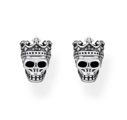 Thomas Sabo Silver Skull King Earrings