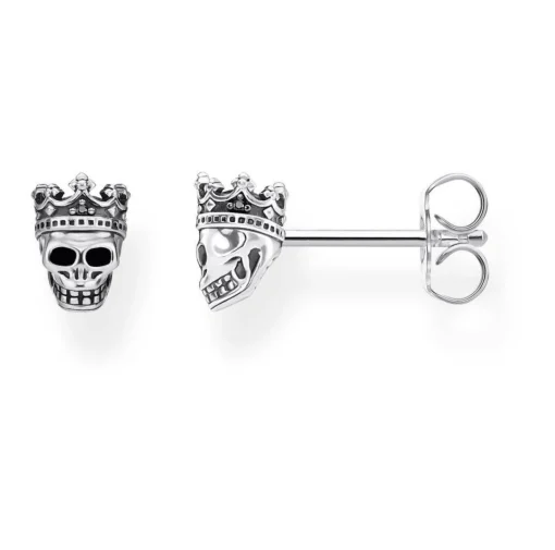 Thomas Sabo Silver Skull King Earrings
