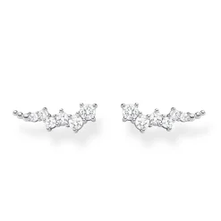 Thomas Sabo Silver Star Cluster Cubic Zirconia Climber Earrings