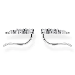 Thomas Sabo Silver Star Cluster Cubic Zirconia Climber Earrings