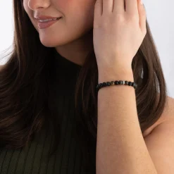 Thomas Sabo Talisman Black Cubic Zirconia Obsidian Tigers Eye Bracelet