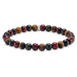 Thomas Sabo Talisman Silver Brown Obsidian Tigers Eye Bracelet