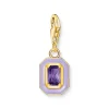 Thomas Sabo Yellow Gold Plated Purple Cubic Zirconia Charm