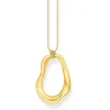 Thomas Sabo Yellow Gold Plated Wavy Pendant