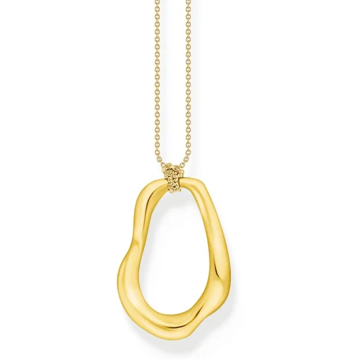 Thomas Sabo Yellow Gold Plated Wavy Pendant