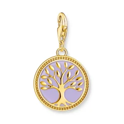 Thomas Sabo Yellow Gold Plated Tree Of Love Charm