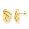 Thomas Sabo Yellow Gold Plated Swirl Stud Earrings