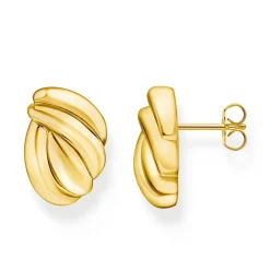 Thomas Sabo Yellow Gold Plated Swirl Stud Earrings