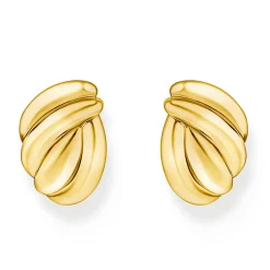 Thomas Sabo Yellow Gold Plated Swirl Stud Earrings