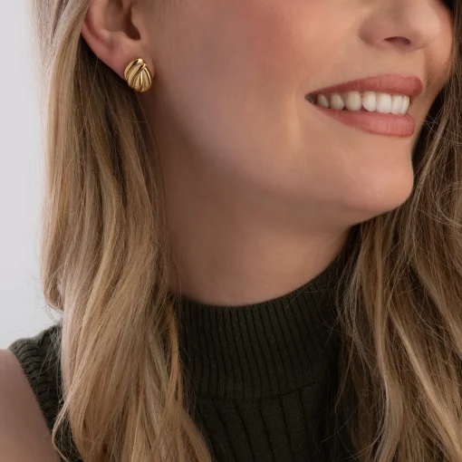 Thomas Sabo Yellow Gold Plated Swirl Stud Earrings