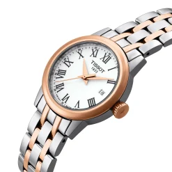 Tissot Classic Dream 28mm Stainless Steel and Rose Gold Plated Ladies Watch