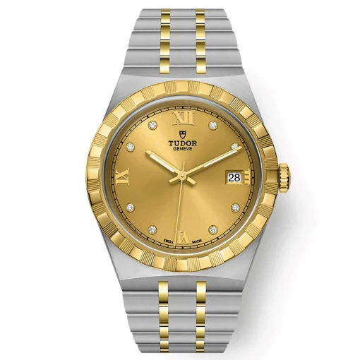 TUDOR Royal 38mm Stainless Steel and Yellow Gold Diamond Automatic Men’s Watch