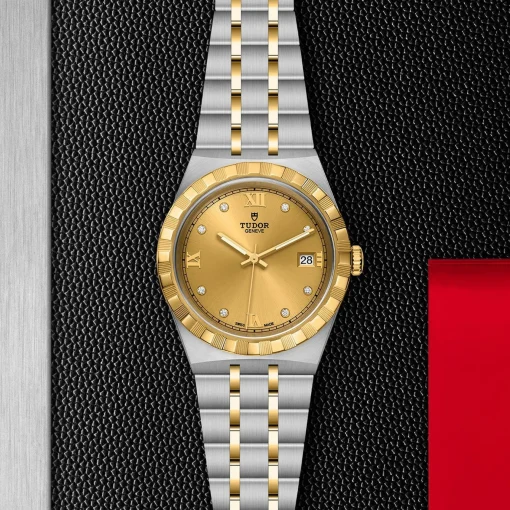 TUDOR Royal 38mm Stainless Steel and Yellow Gold Diamond Automatic Men’s Watch
