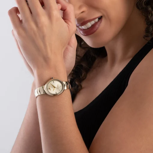 Vivienne Westwood Armour 28mm Yellow Gold Tone Ladies Watch