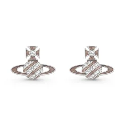 Vivienne Westwood Assita Silver Cubic Zirconia Stud Earrings