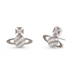 Vivienne Westwood Assita Silver Cubic Zirconia Stud Earrings