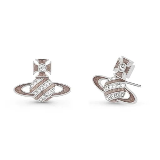 Vivienne Westwood Assita Silver Cubic Zirconia Stud Earrings