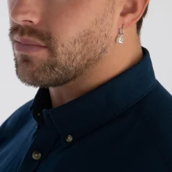 Vivienne Westwood Azul Silver Pearl Hoop Earring
