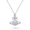 Vivienne Westwood Blue Ribbon Silver Pendant