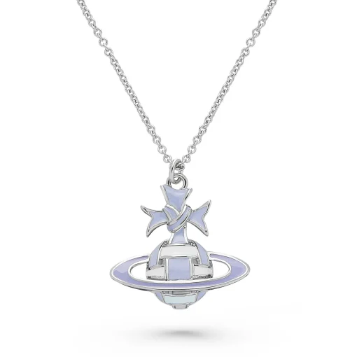 Vivienne Westwood Blue Ribbon Silver Pendant