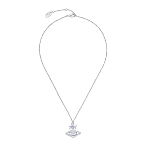 Vivienne Westwood Blue Ribbon Silver Pendant