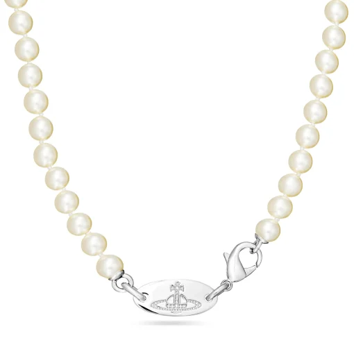 Vivienne Westwood Cubic Zirconia Pearl Necklace